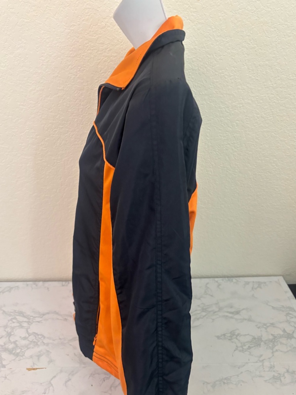 Activ-ology Womens M Blue Orange Full Zip Windbreaker Track Jacket Colorblock - Picture 2 of 6